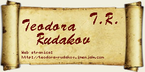 Teodora Rudakov vizit kartica